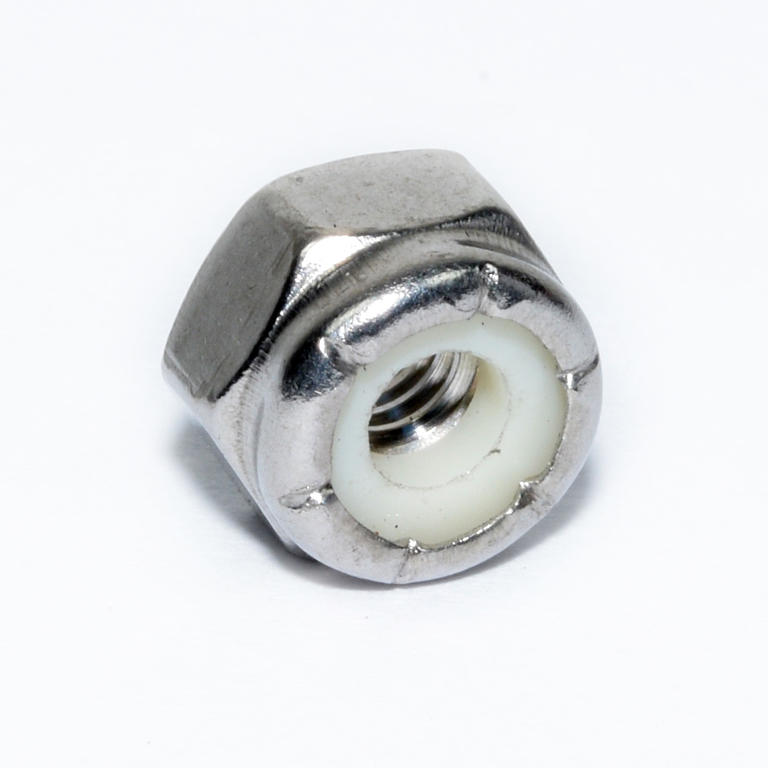 18-8 SS NYLON INSERT LOCK NUT 6-32