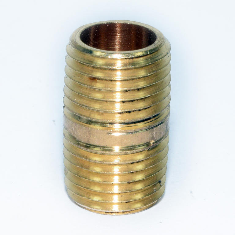 BRASS CLOSE NIPPLE 1/4MPTX7/8 3326X4