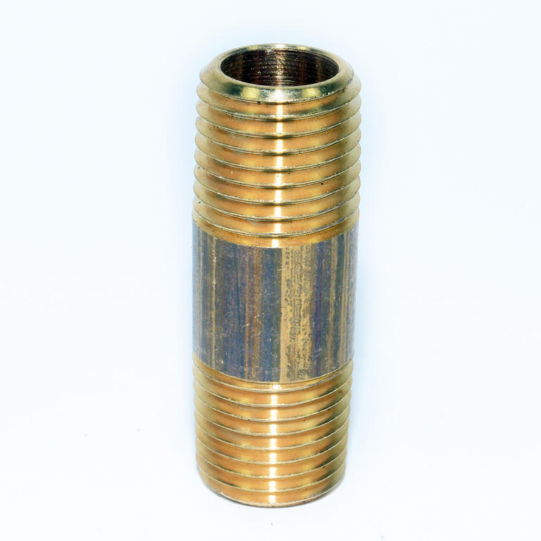 BRASS LONG NIPPLE 3/8MPTX1-1/2 3327X6