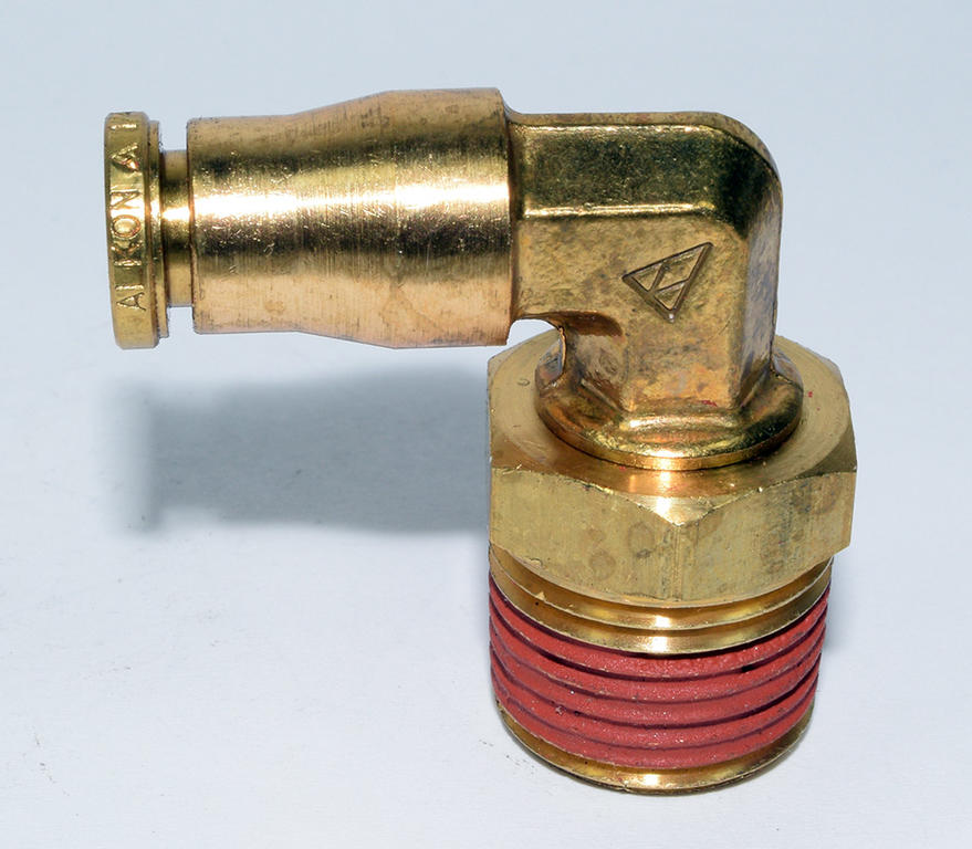 PUSH ON MALE ELBOW SWIVEL CONNECTOR 1/4TUBEX3/8MPT