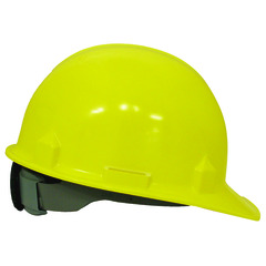 HARD HAT LIME GREEN HI VIZ 6PT RATCHET SUSPENSION