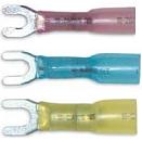 CRIMP SOLDER SHRINK SPADE TERMINAL 10-12 #10 YELLOW