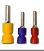 USA MADE QUICK CONNECT PIN TERMINAL NYLON #22-18 GA RED .032-.082 WIRE