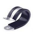 #8 CUSHIONED METAL CABLE CLAMP 1/2X1/2 WIDE 1/4 MOUNTING HOLE