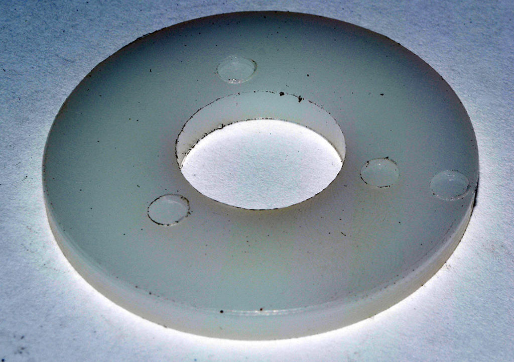 NYLON FLAT WASHER USS WHITE 1/2 ID X 1.25 OD