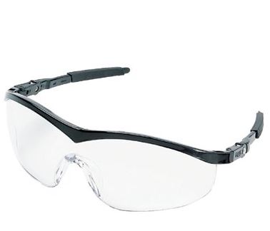 GLASSES SAFETY CREWS STORM ANTI-FOG BLACK W/CLEAR LENS