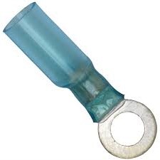 CRIMP/HT SHRINK RING TERMINAL #16-14 GAX1/4 STUD BL