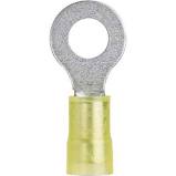USA MADE SOLDERLESS RING TERMINAL NYLON #12-10 GAX1/4 STUD YELLOW