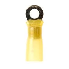 CRIMP/HT SHRINK RING TERMINAL #12-10 GAX#10 STUD YELLOW